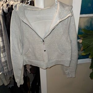 Lululemon Scuba Oversized Half-Zip Hoodie Women's Gray Zip-Up Hoodie